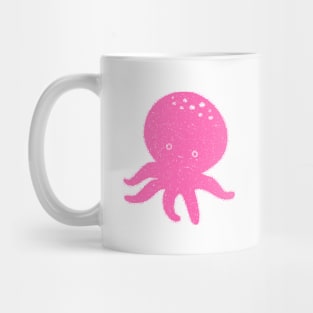 Cute Pink Octopus Drawing Mug